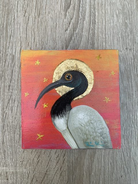 Heiliger Ibis mit 24 Karat Gold, Sonnenaufgang Sonnenuntergangserie, 2026
