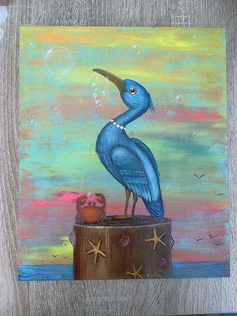 Glücksvogel, Sonnenaufgang Sonnenuntergang Serie, 25*30, Juli 2026